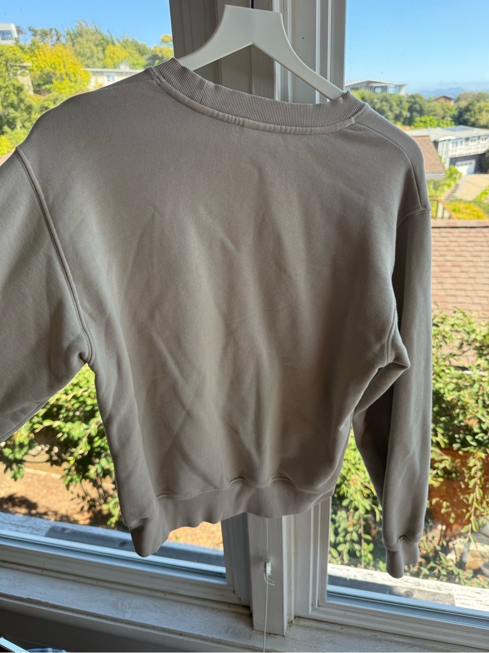 Cozy Neutral Beige Crewneck Sweatshirt small